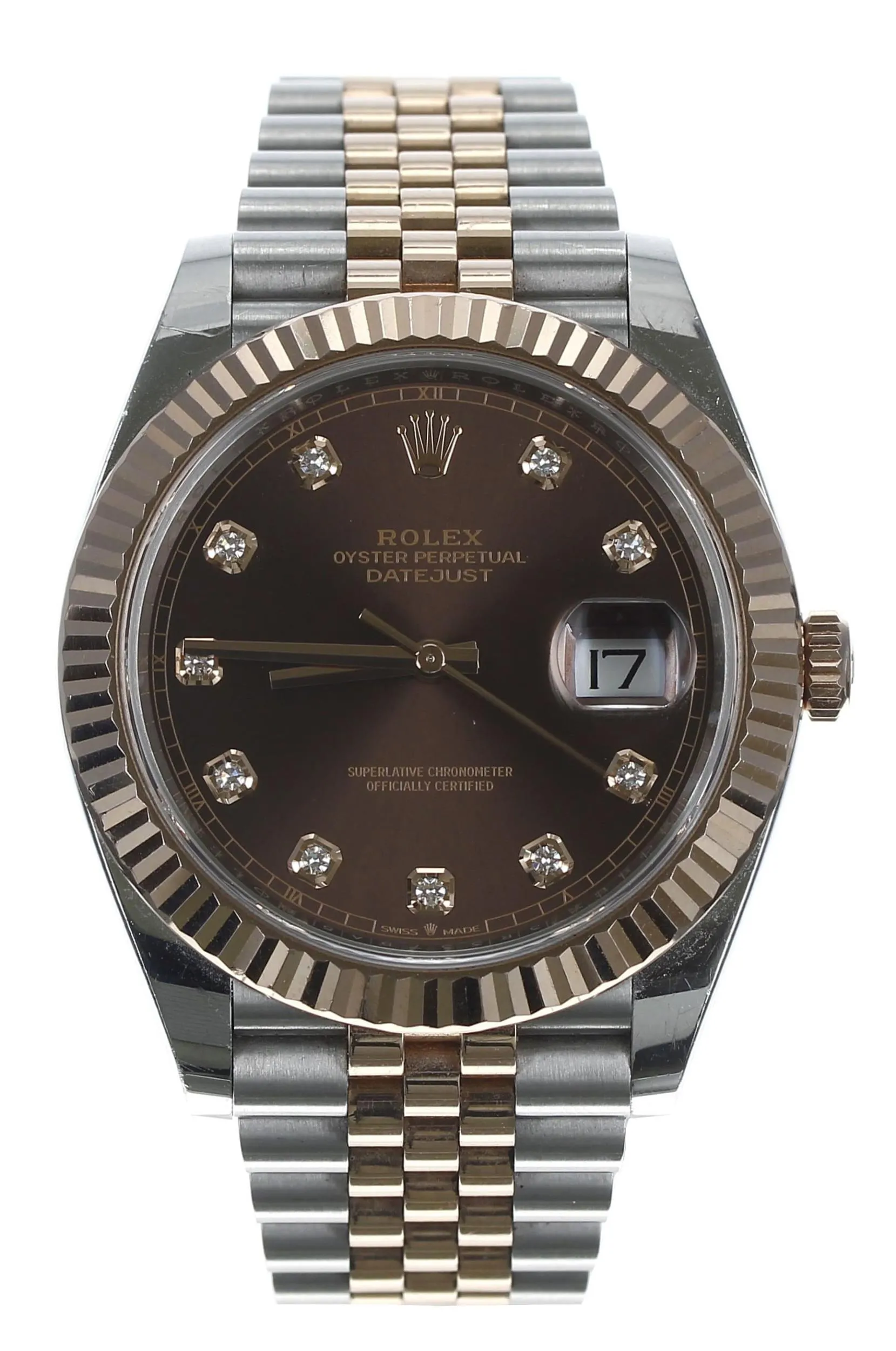 Rolex Datejust 41 126331 41mm Rose gold and Stainless steel Brown