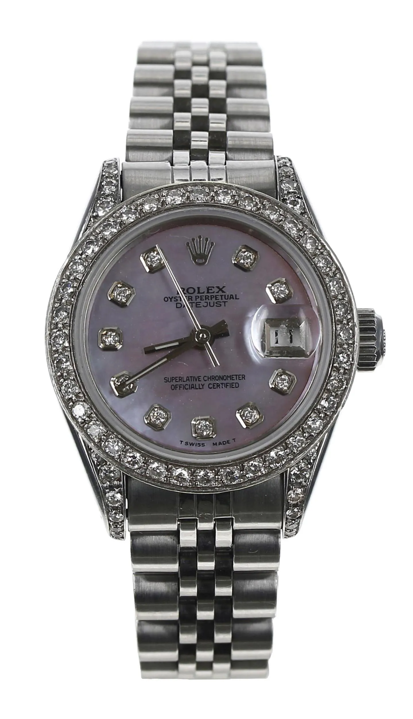 Rolex Oyster Perpetual Lady Date 69240 26mm Stainless steel Mother-of-pearl