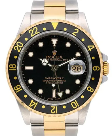 Rolex GMT-Master II 16713 40mm Yellow gold and Stainless steel Black