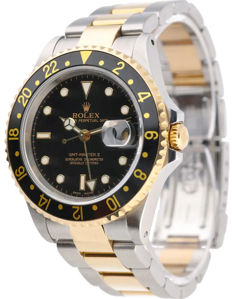 Rolex GMT-Master II 16713 40mm Yellow gold and Stainless steel Black 1