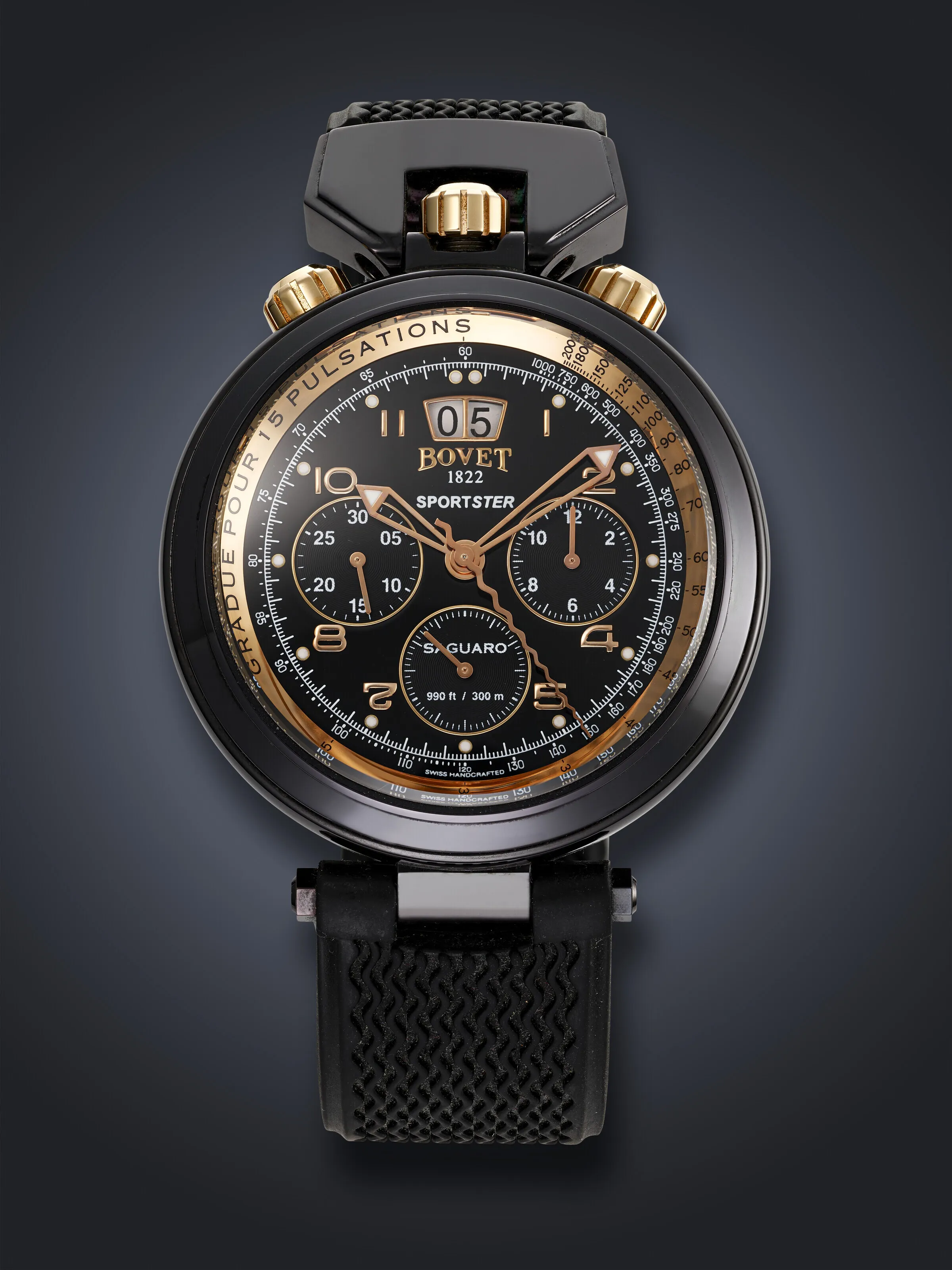 Bovet Sportster C806 46mm PVD Black