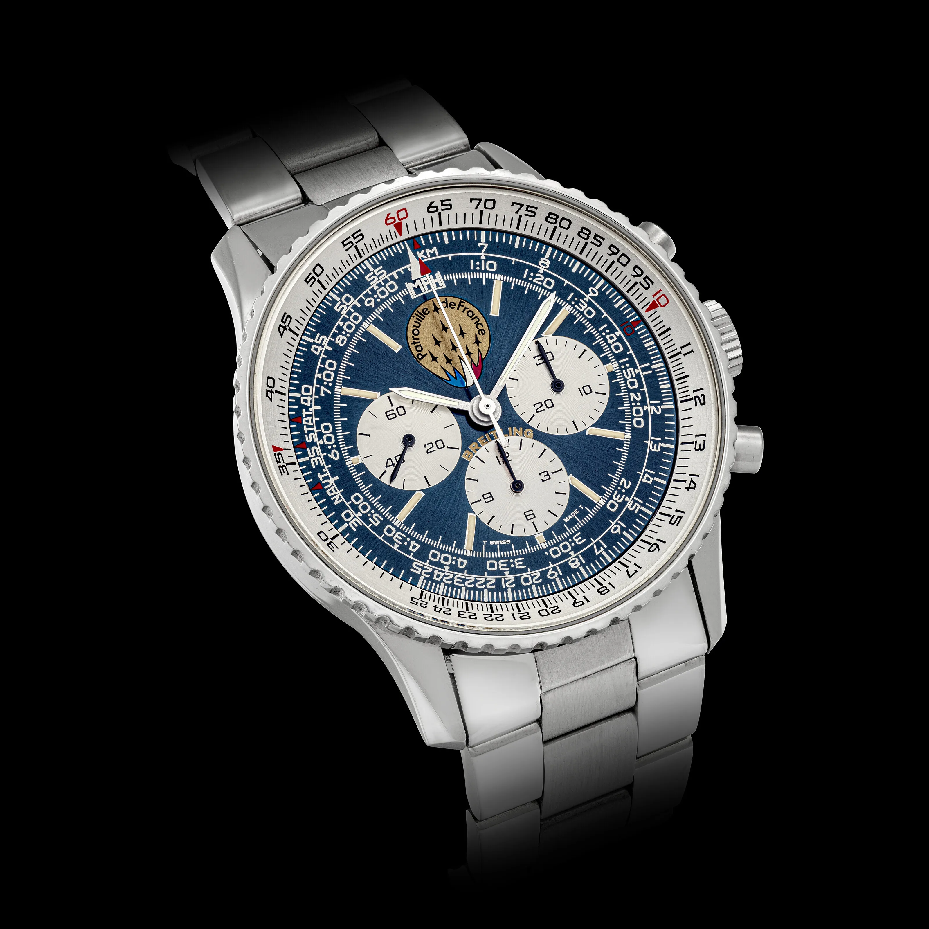 Breitling Old Navitimer 40mm Stainless steel Blue