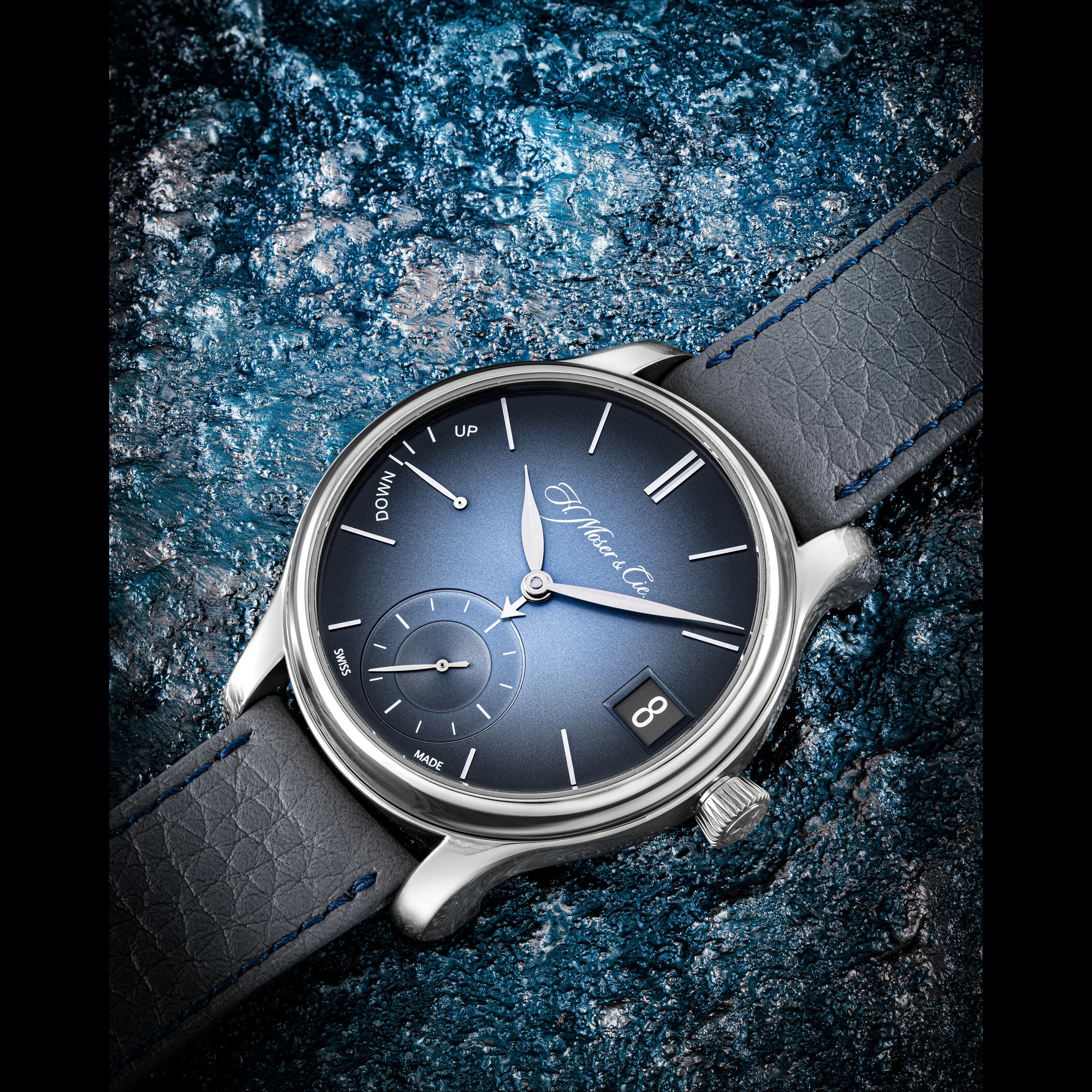 H. Moser & Cie. 40mm White gold Blue