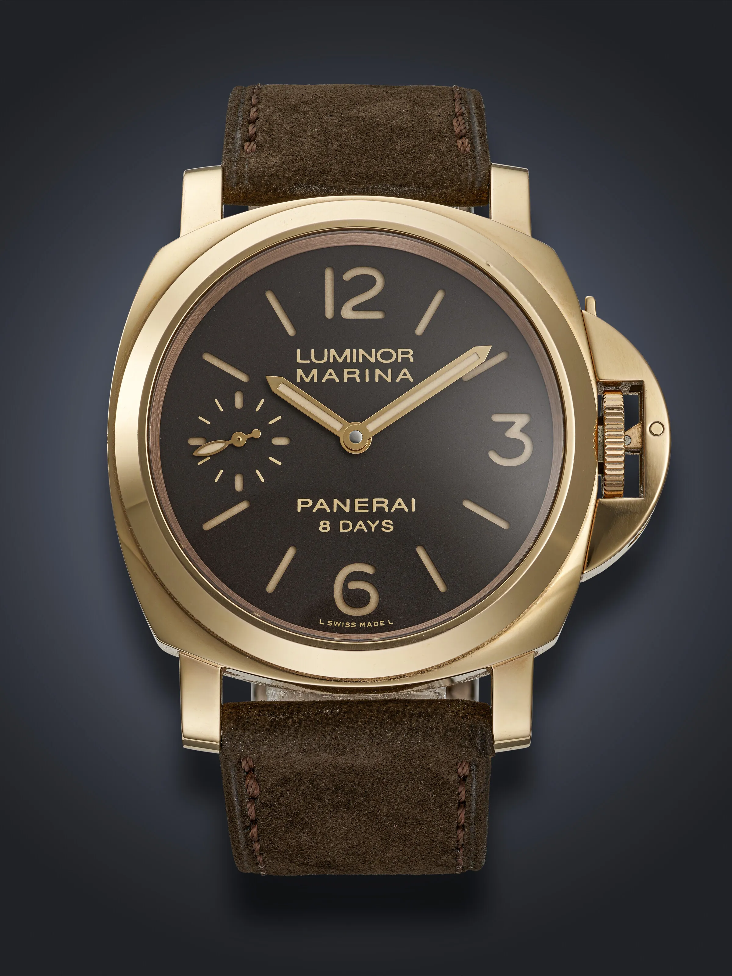 Panerai Luminor PAM511 46mm Rose gold Brown