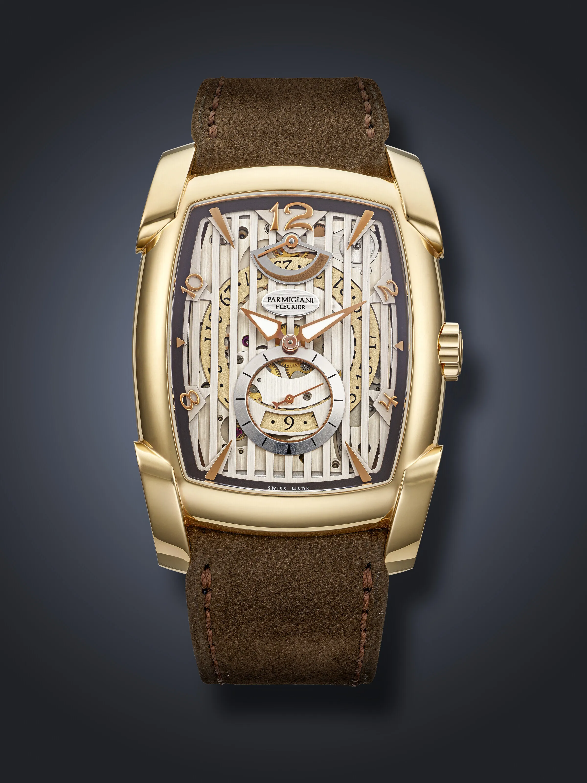 Parmigiani Fleurier Kalpa XL Hebdomadaire PFC101 44mm Yellow gold Semi-skeletonized