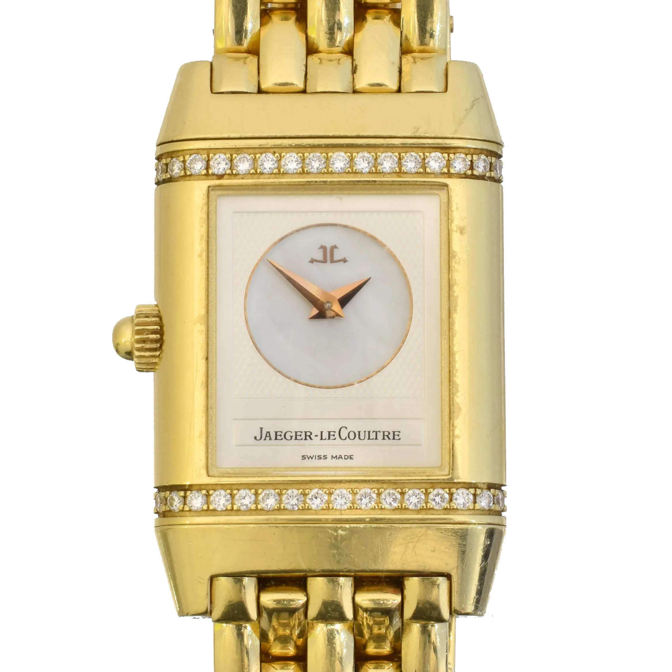 Jaeger-LeCoultre Reverso 266.1.44 21mm Yellow gold Silvered and mother of pearl