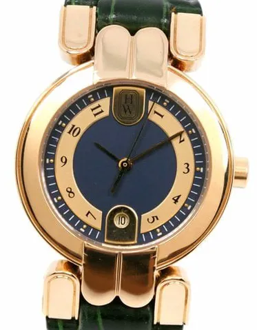 Harry Winston Premier LQ 27 GL 27mm Yellow gold navy