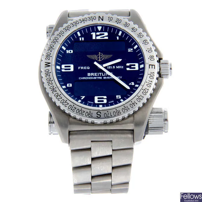 Breitling Emergency E76321 43mm Titanium Blue