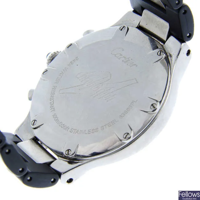 Cartier 21 Chronoscaph 2424 38mm Stainless steel Black 3