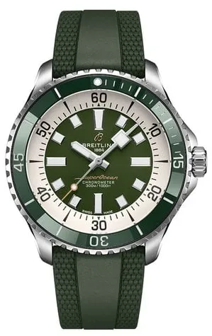 Breitling Superocean A17376A31L1S1 44mm Stainless steel Green