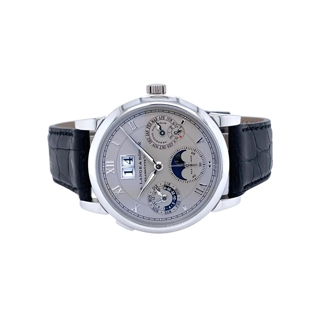 A. Lange & Söhne Langematik Perpetual 310.025F 38.5mm Platinum Silver 2