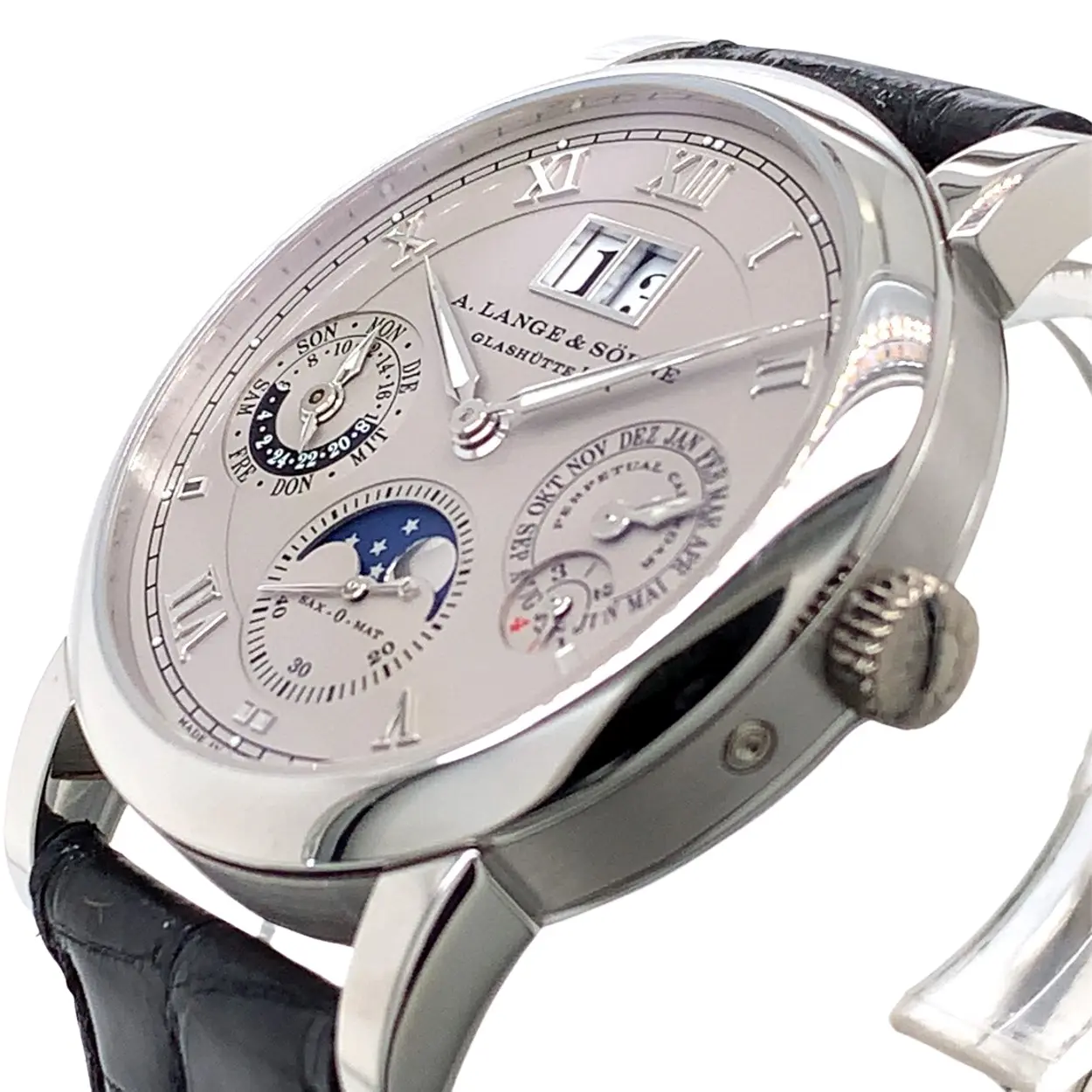 A. Lange & Söhne Langematik Perpetual 310.025F 38.5mm Platinum Silver 12