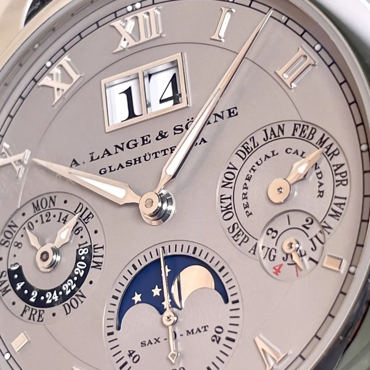 A. Lange & Söhne Langematik Perpetual 310.025F 38.5mm Platinum Silver 11