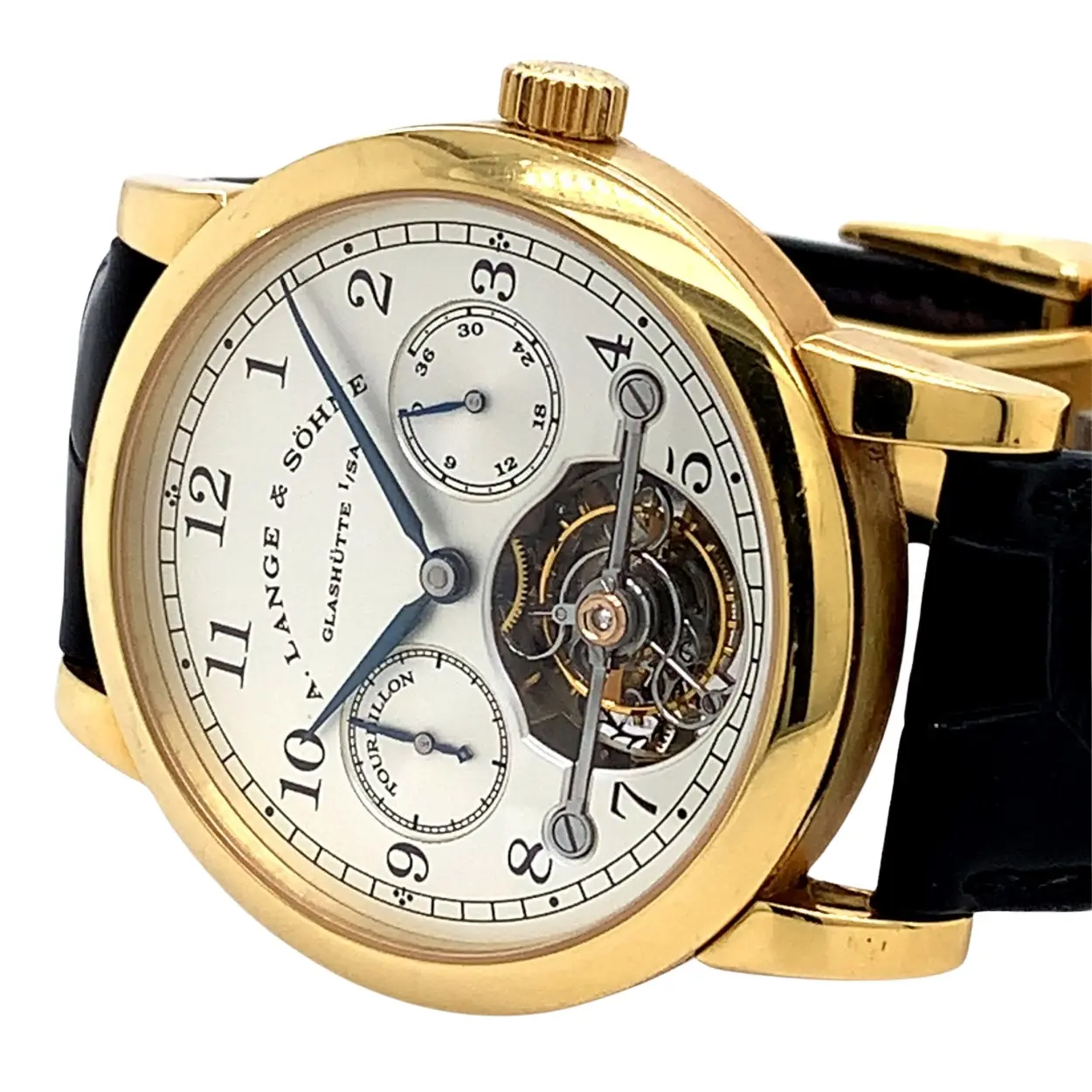 A. Lange & Söhne Tourbillon 701.001 38.5mm Yellow gold Silver 6