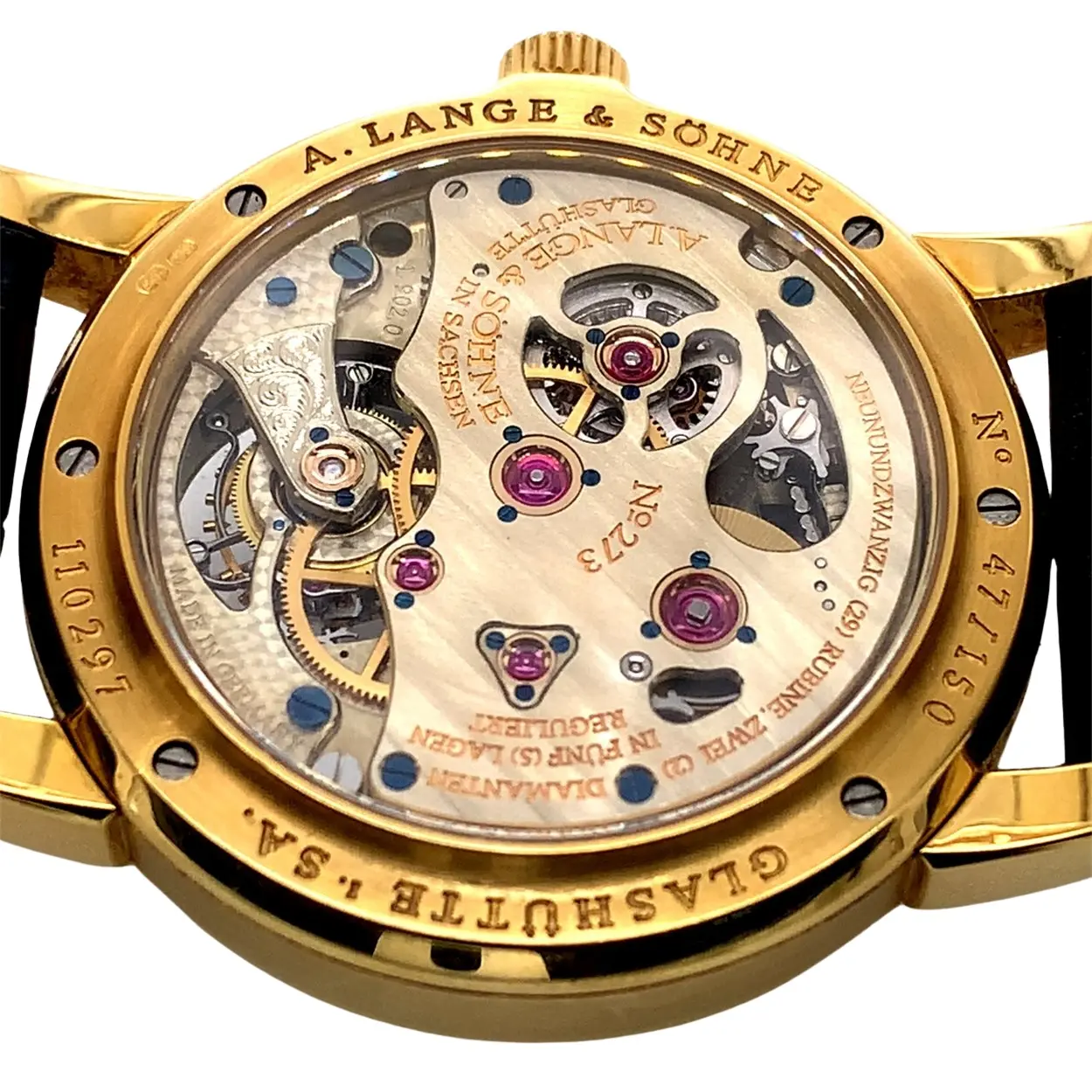 A. Lange & Söhne Tourbillon 701.001 38.5mm Yellow gold Silver 12