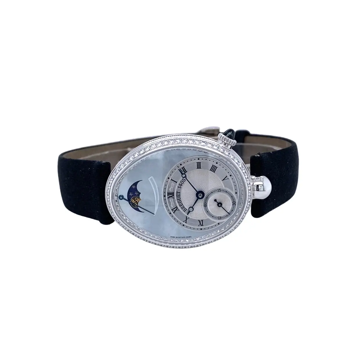 Breguet Reine de Naples 8908BBV2864D 29mm White gold Mother-of-pearl