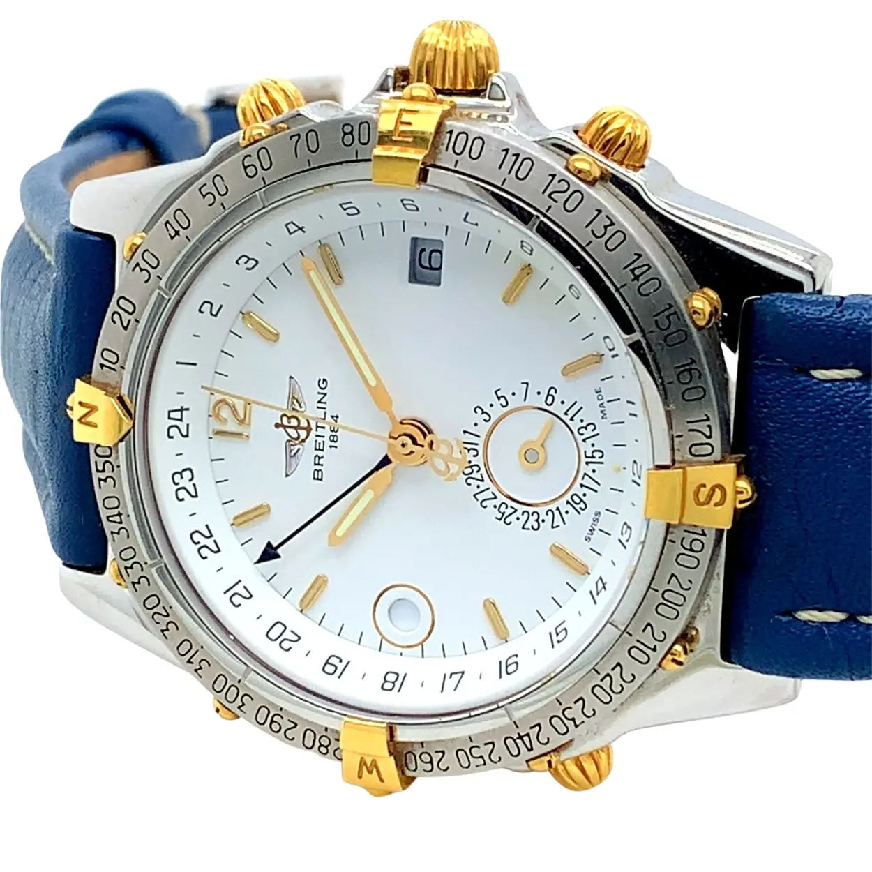 Breitling Windrider B15047 38mm Yellow gold and Stainless steel White 2