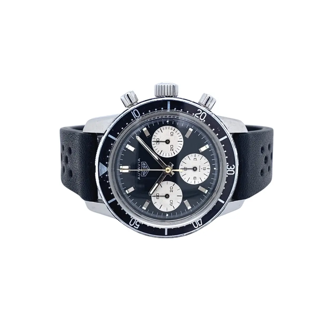 Heuer Autavia 2446C 40.5mm Stainless steel Black