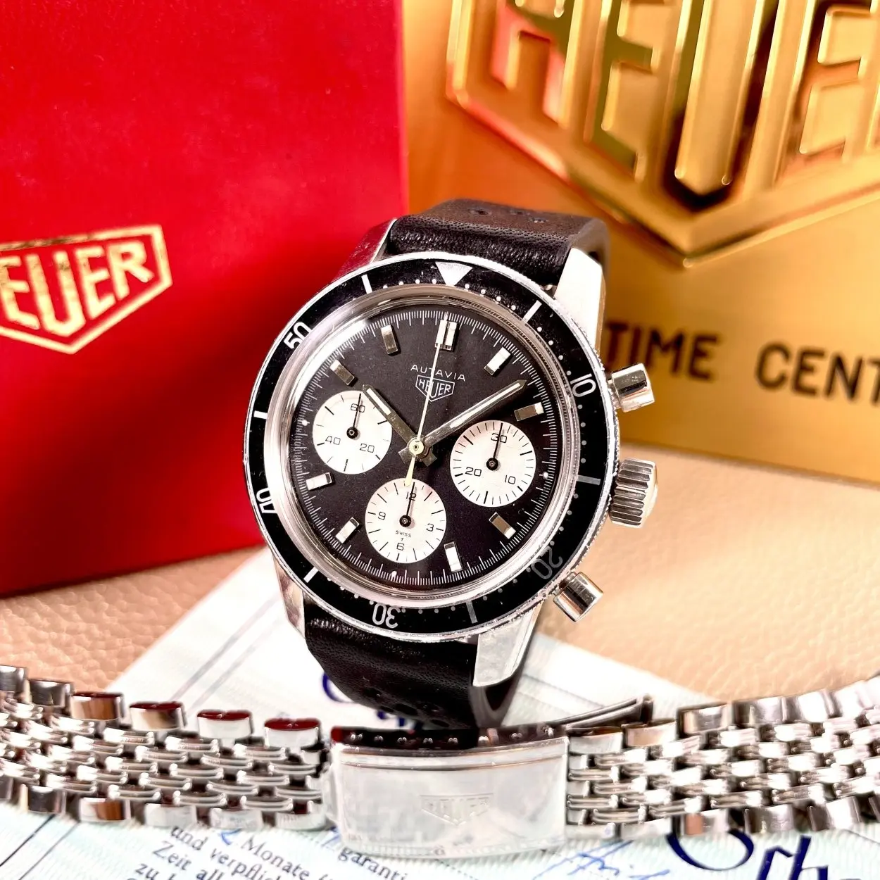 Heuer Autavia 2446C 40.5mm Stainless steel Black 1