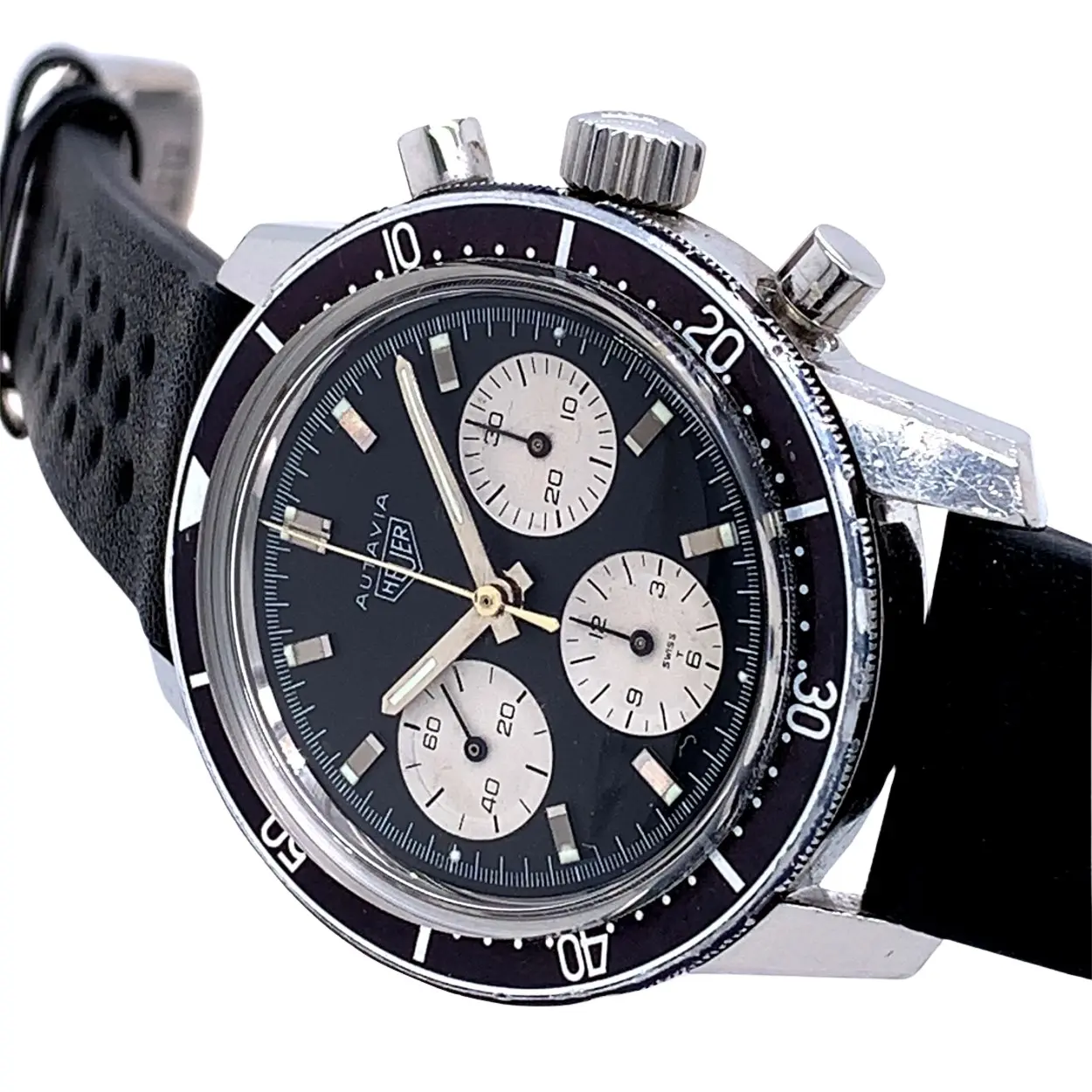 Heuer Autavia 2446C 40.5mm Stainless steel Black 2