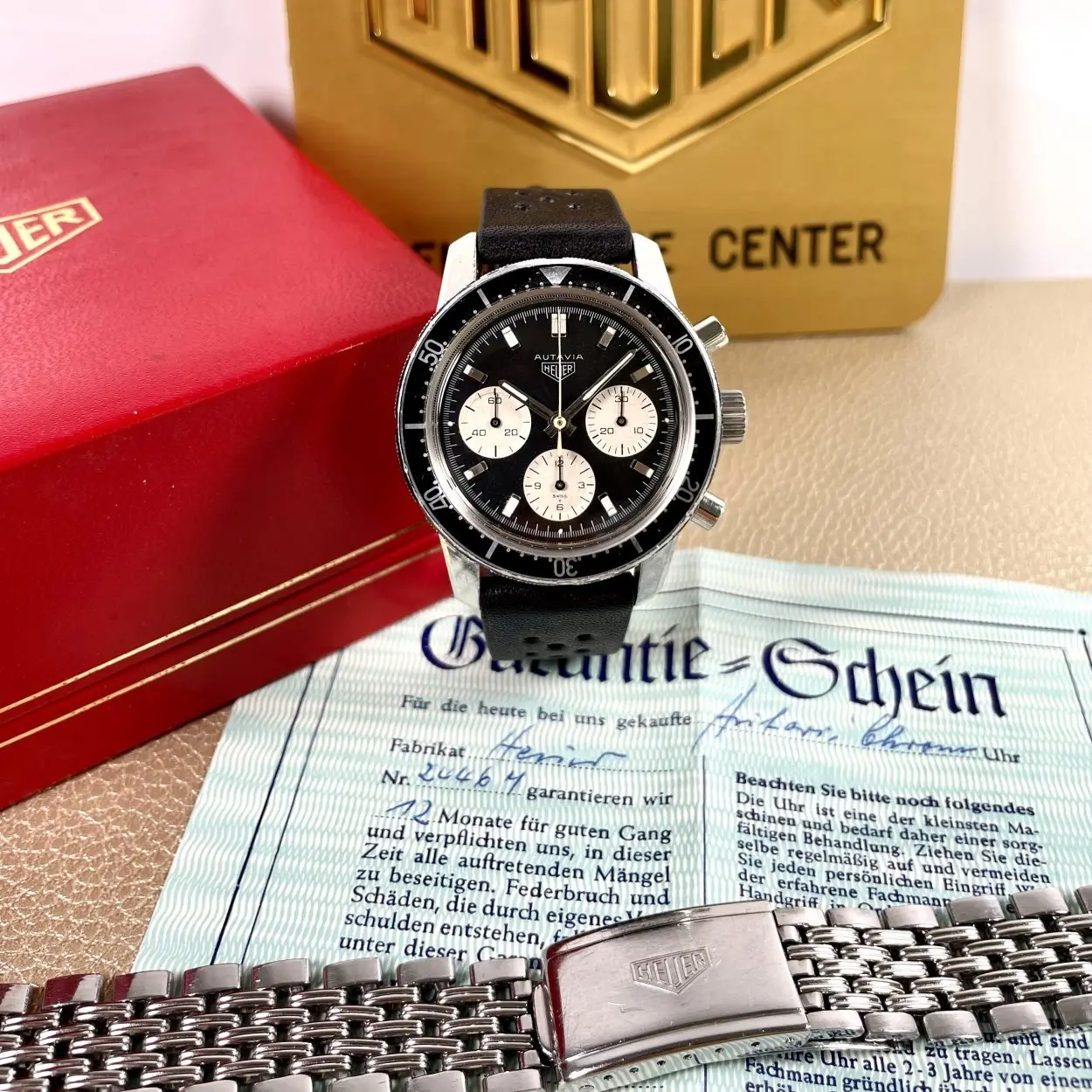 Heuer Autavia 2446C 40.5mm Stainless steel Black 14