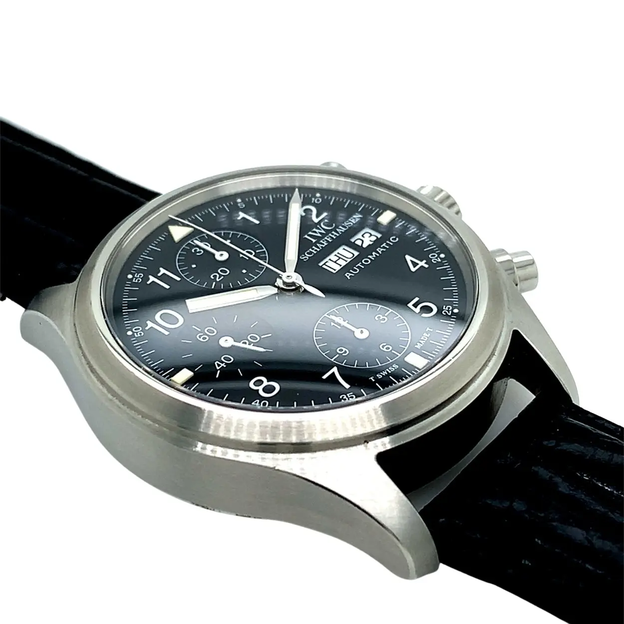 IWC Pilot Chronograph 3706 39mm Stainless steel Black 8