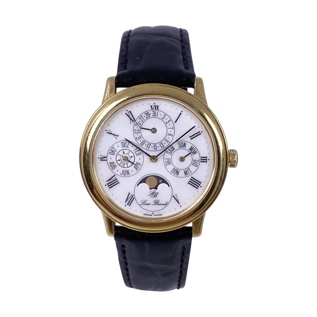 Omega Louis Brandt BA 156.769 34mm Yellow gold Enamel