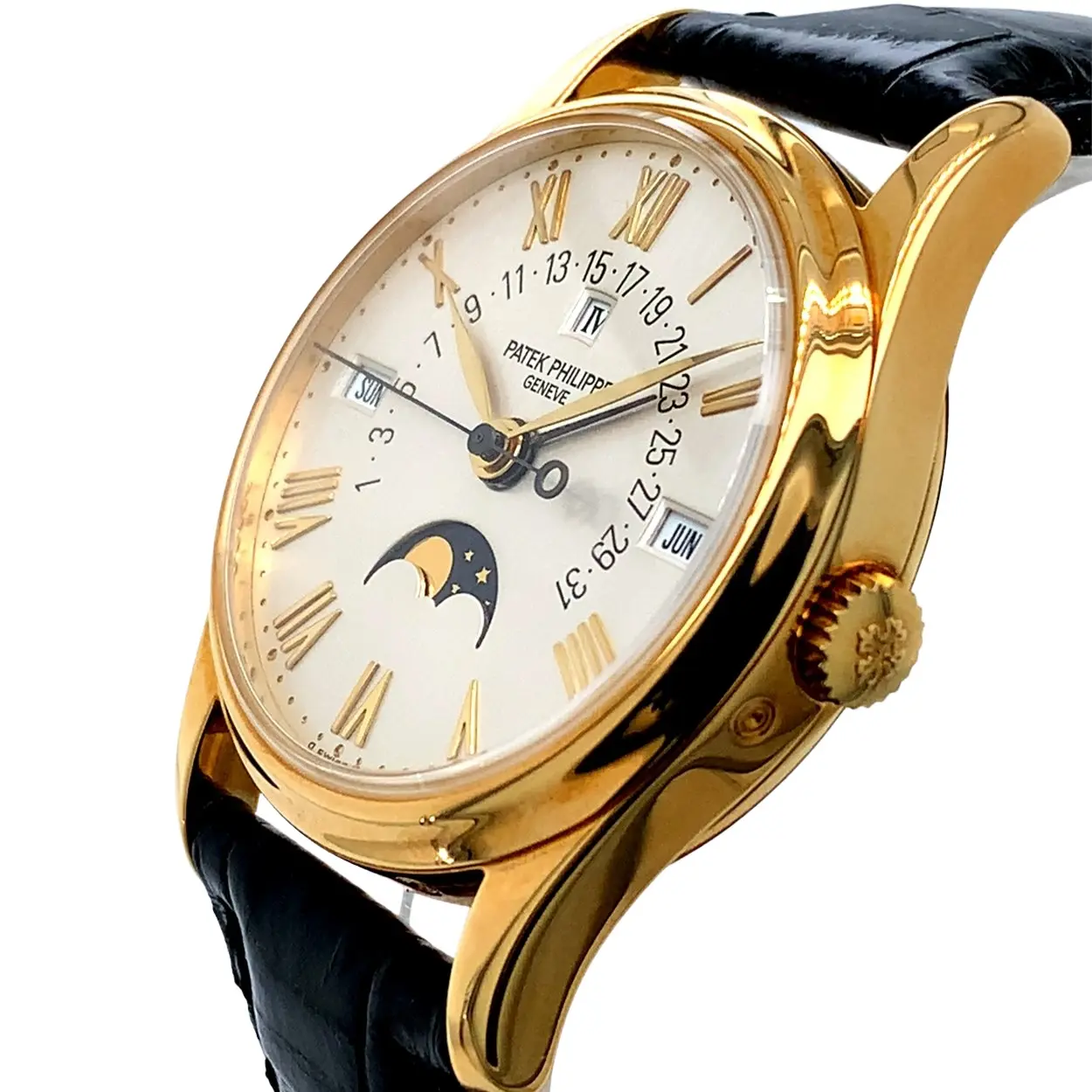 Patek Philippe Perpetual Calendar 5050 35mm Yellow gold Silver 8