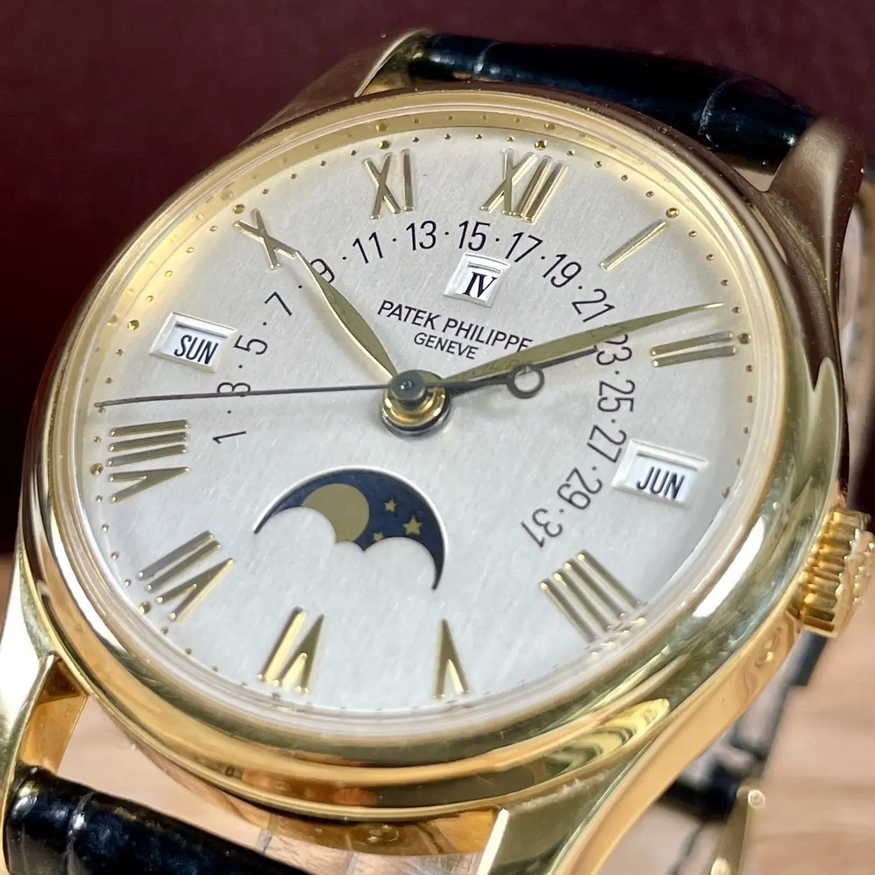 Patek Philippe Perpetual Calendar 5050 35mm Yellow gold Silver 13