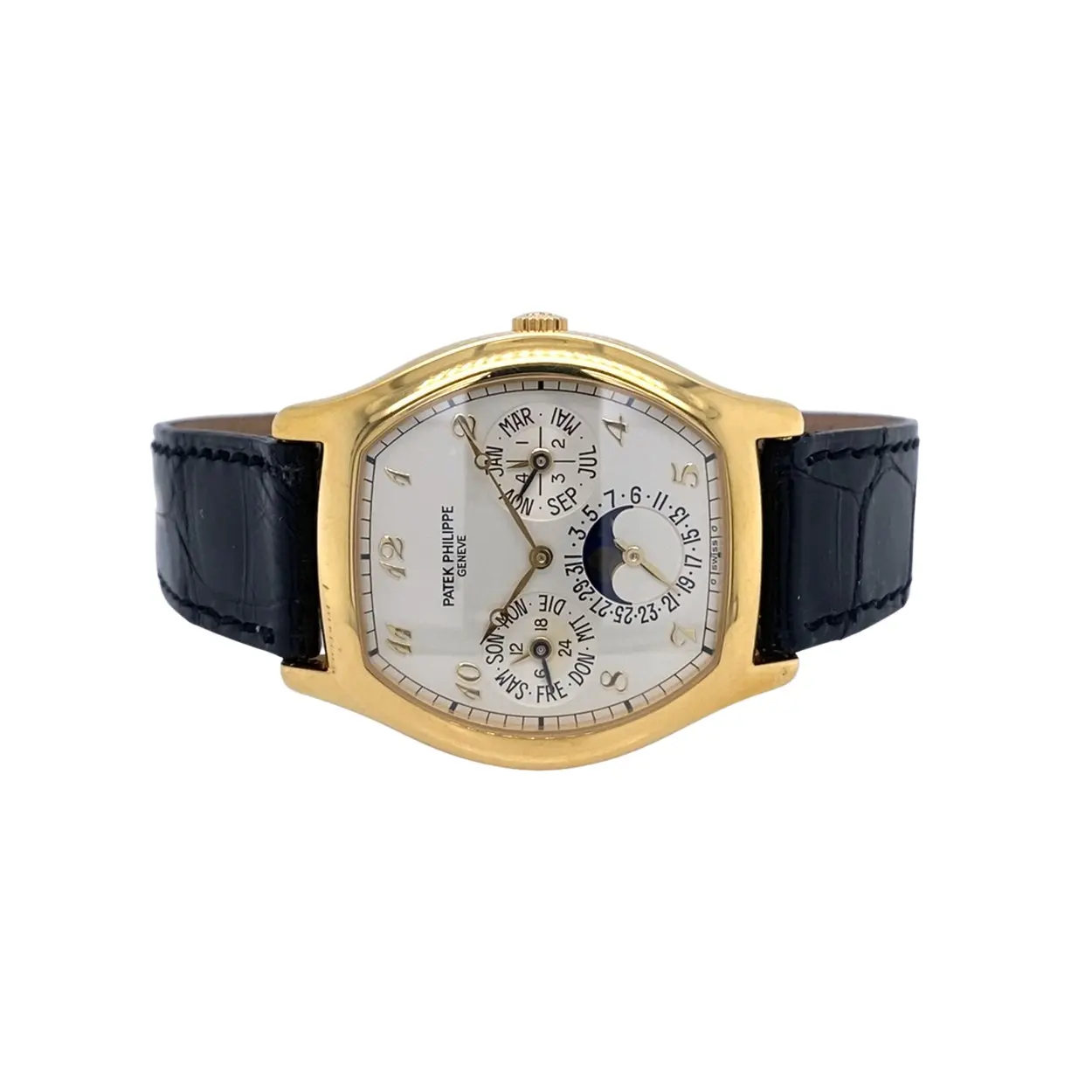 Patek Philippe Perpetual Calendar 5040 35mm Yellow gold Silver