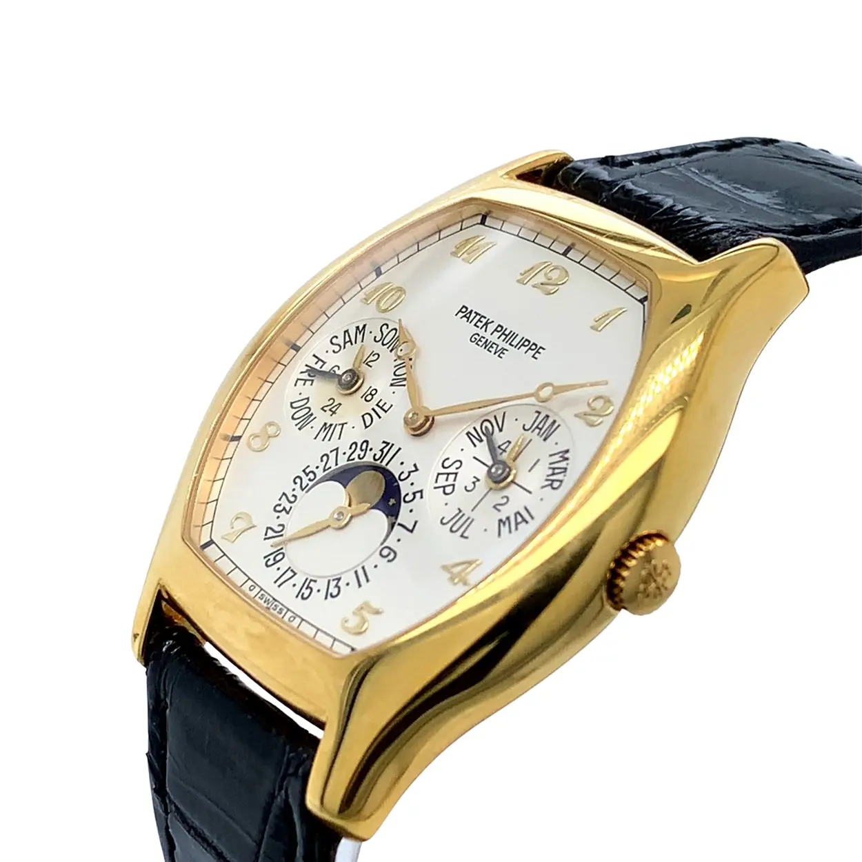 Patek Philippe Perpetual Calendar 5040 35mm Yellow gold Silver 5