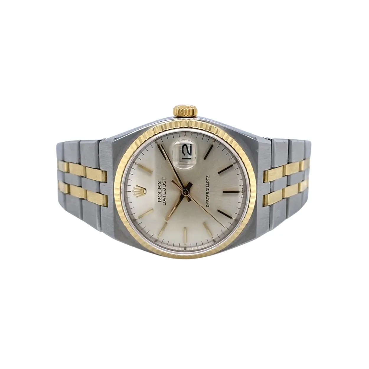 Rolex Datejust Oysterquartz 17013 36mm Yellow gold and stainless steel Silver 1