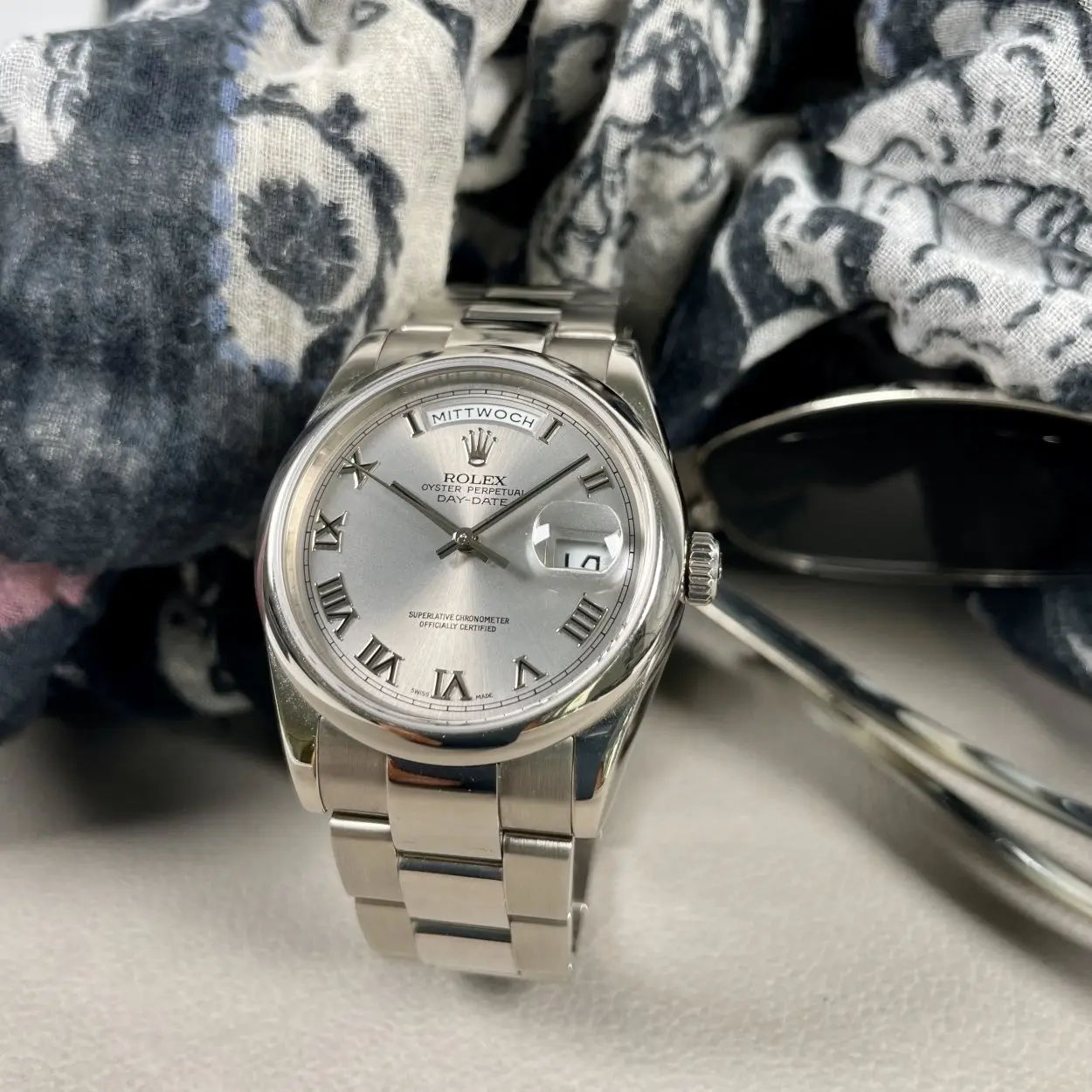 Rolex Day-Date 36 118209 36mm White gold Gray 2