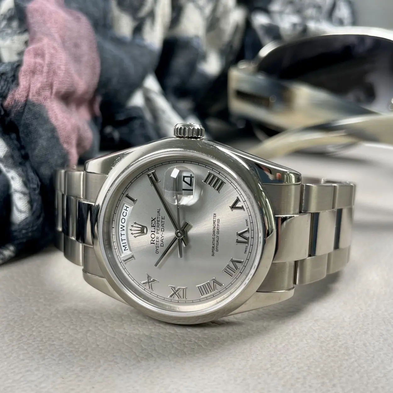 Rolex Day-Date 36 118209 36mm White gold Gray 14