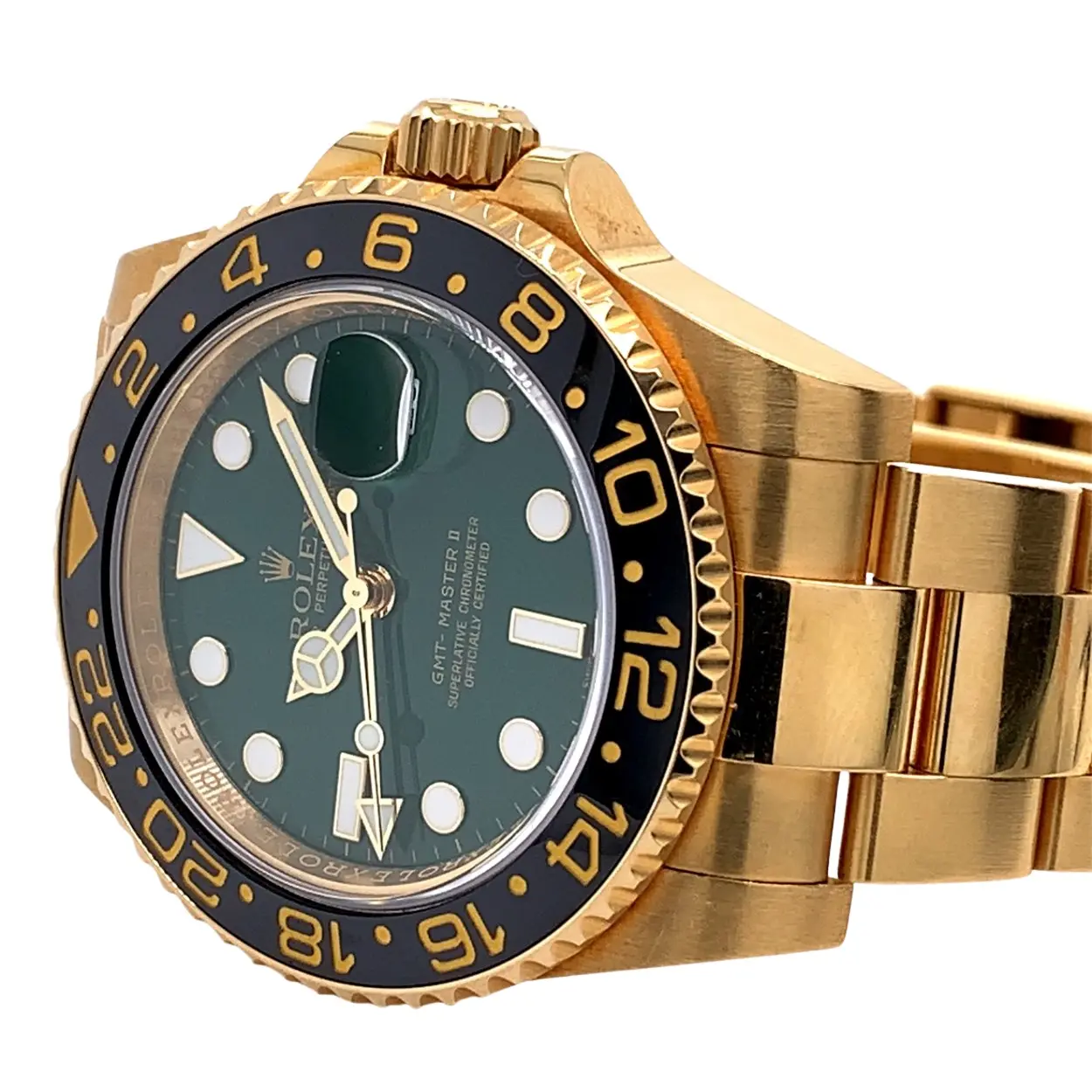 Rolex GMT-Master II 116718LN 40mm Yellow gold Green 1