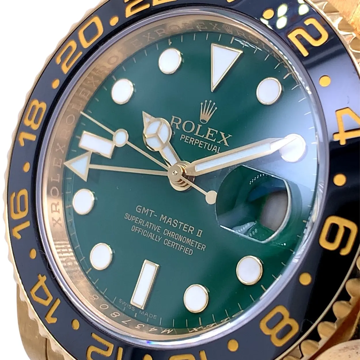 Rolex GMT-Master II 116718LN 40mm Yellow gold Green 4