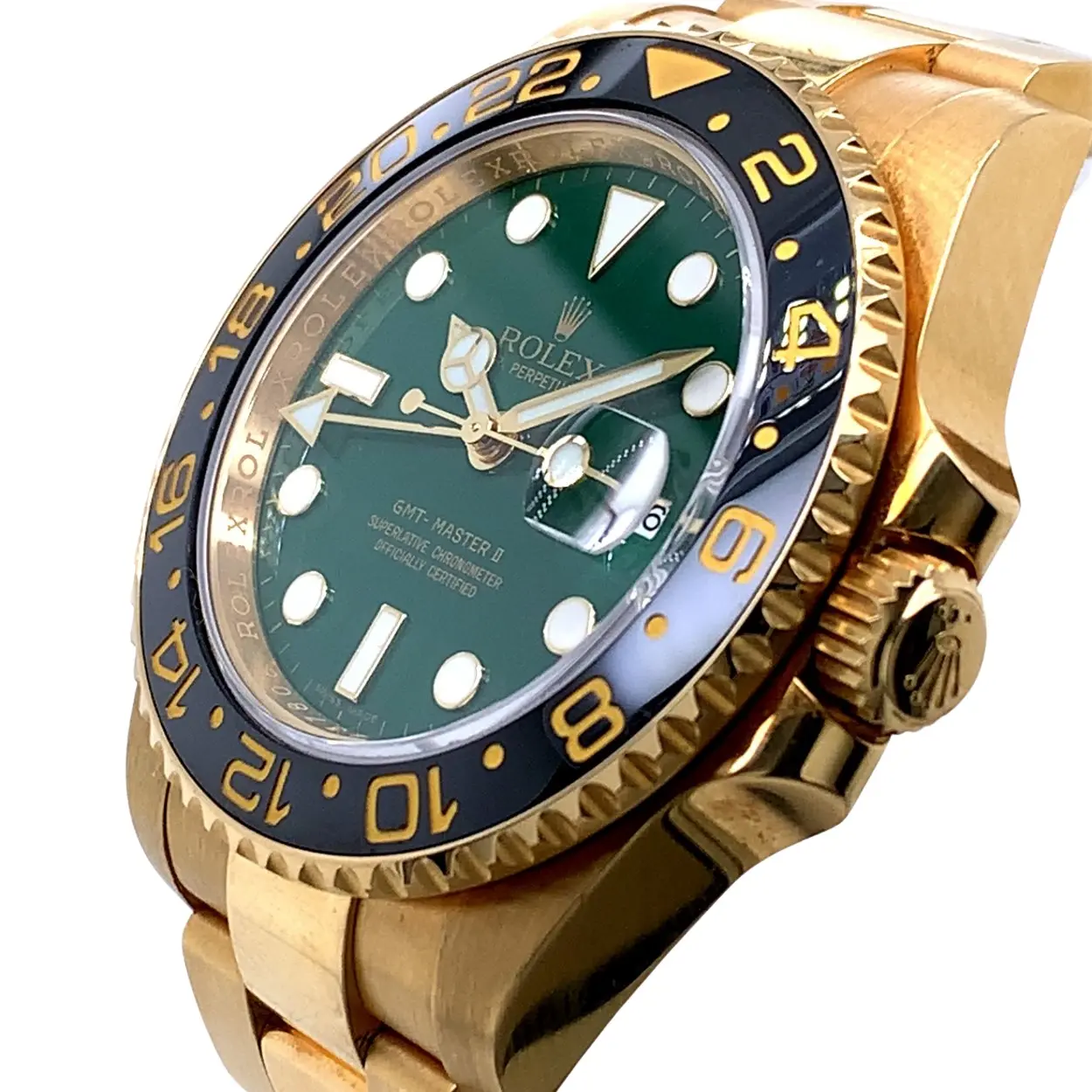 Rolex GMT-Master II 116718LN 40mm Yellow gold Green 11