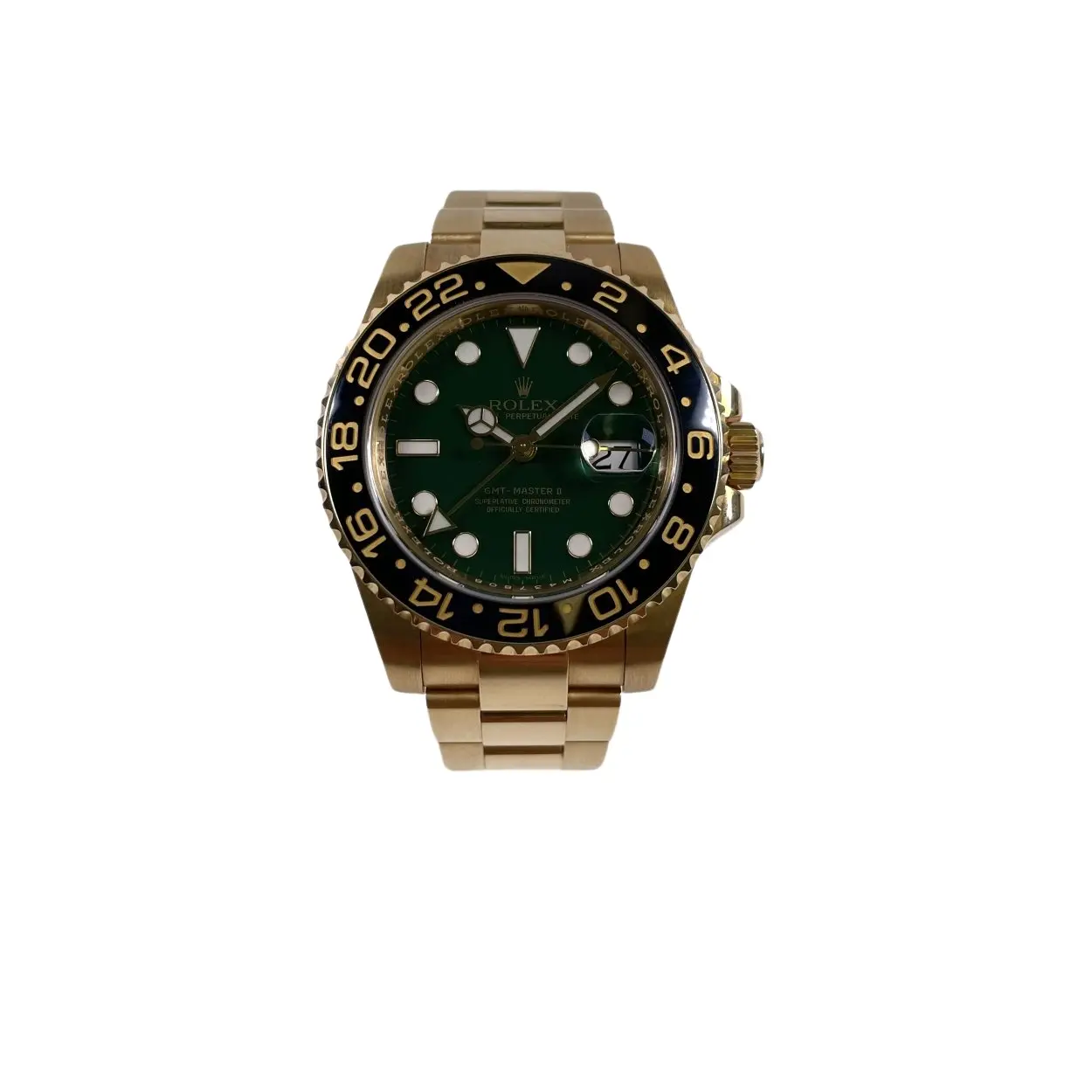 Rolex GMT-Master II 116718LN 40mm Yellow gold Green 12