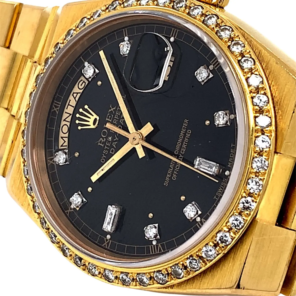 Rolex Day-Date Oysterquartz 19018 36mm Yellow gold Black 7