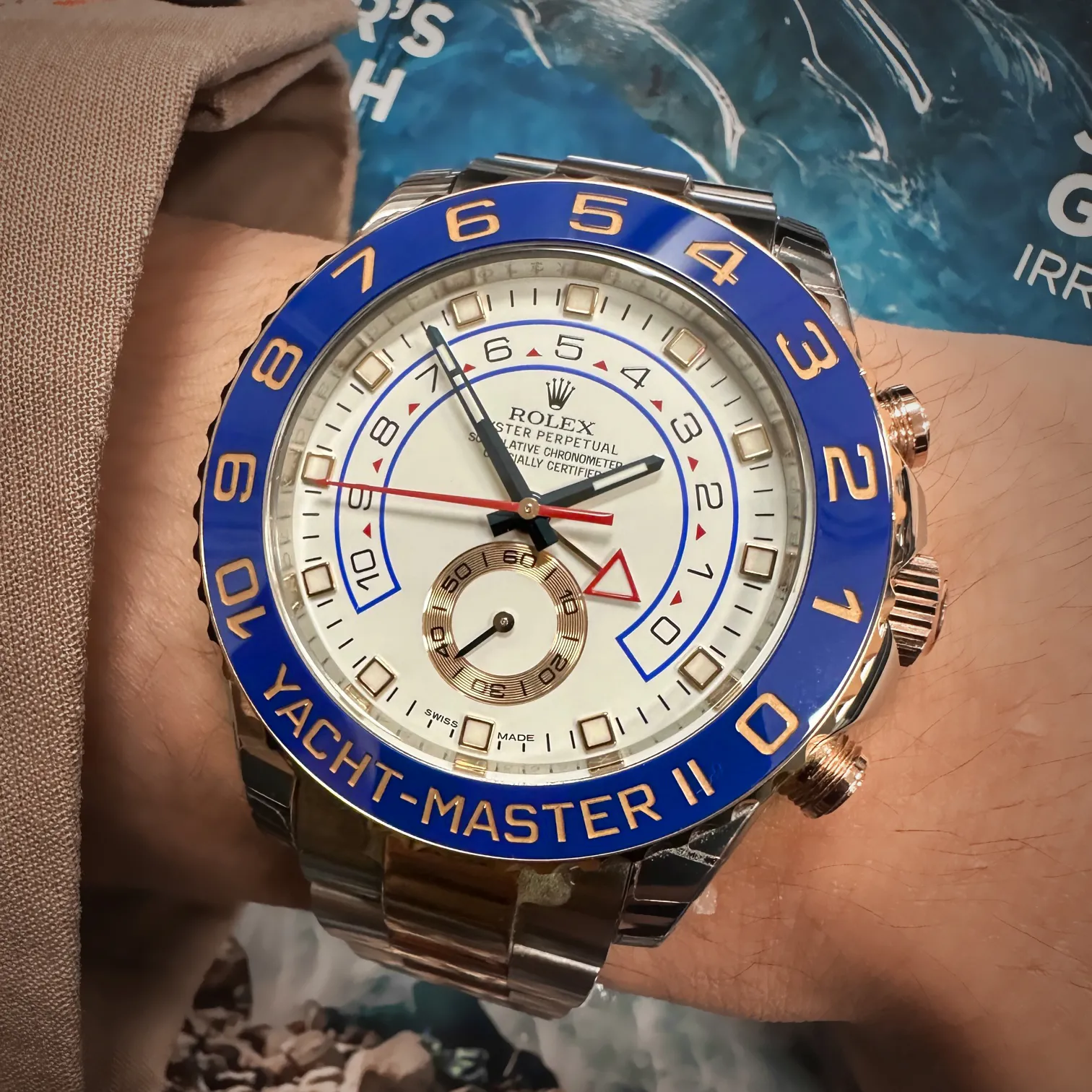 Rolex Yacht-Master II 44mm Rose gold and Stainless steel White 4