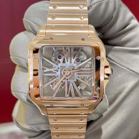 Cartier Santos WHSA0016 40mm Rose gold Transparent