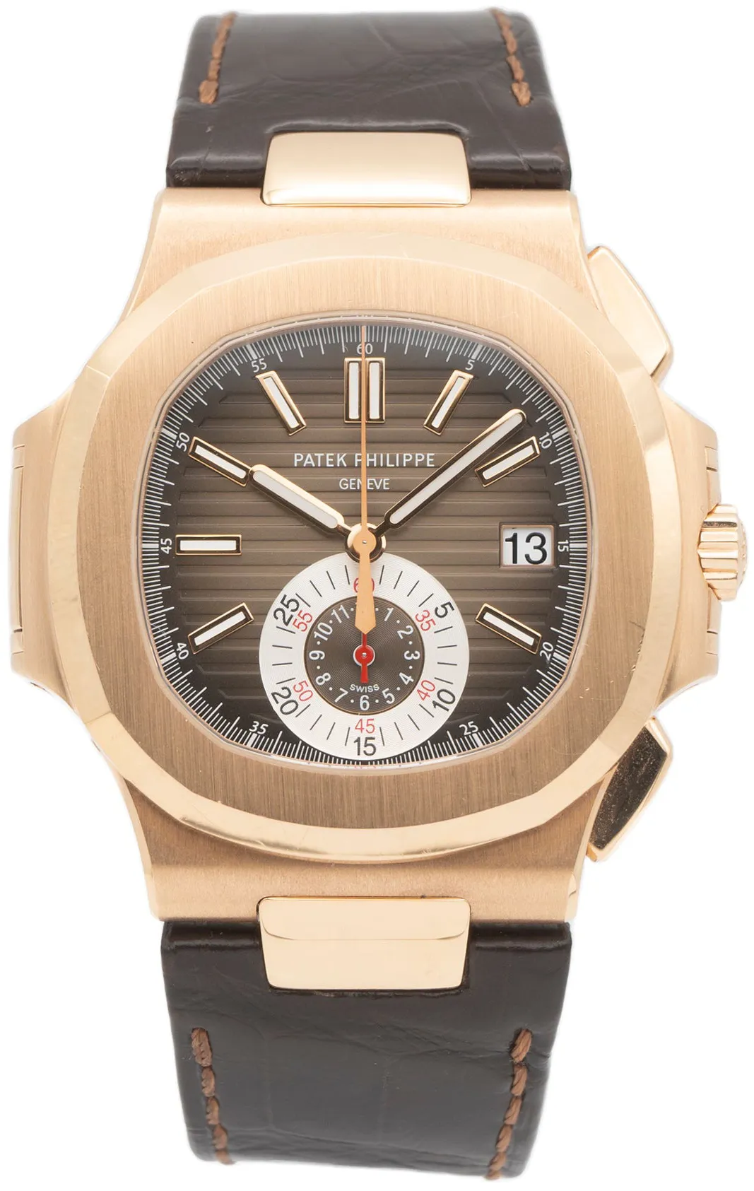 Patek Philippe Nautilus 5980R-001 40mm Rose gold Brown