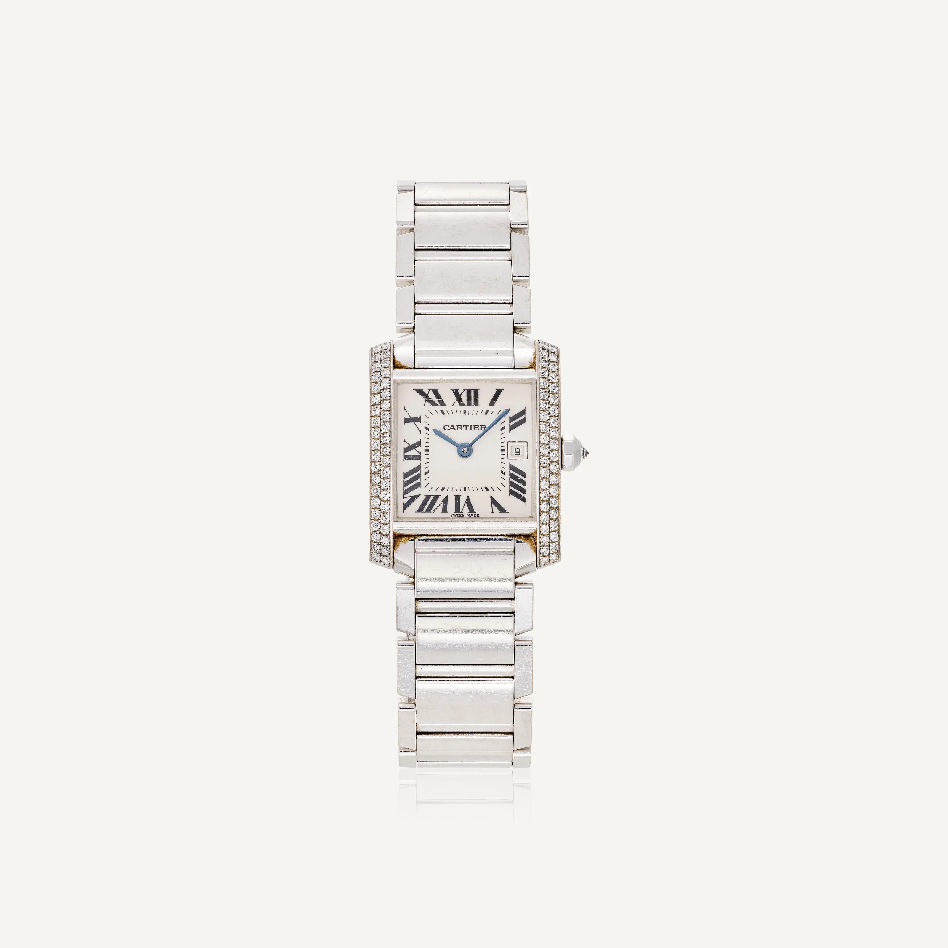 Cartier Tank Française 25mm White gold White