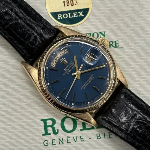 Rolex Day-Date 36 1803 36mm Yellow gold Blue