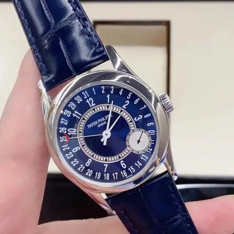 Patek Philippe Calatrava 6000G-012 37mm White gold Blue