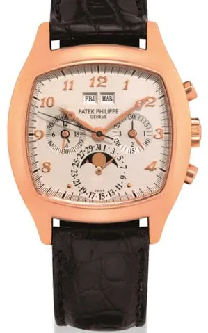 Patek Philippe Perpetual Calendar Chronograph 5020R 37mm Rose gold Silver