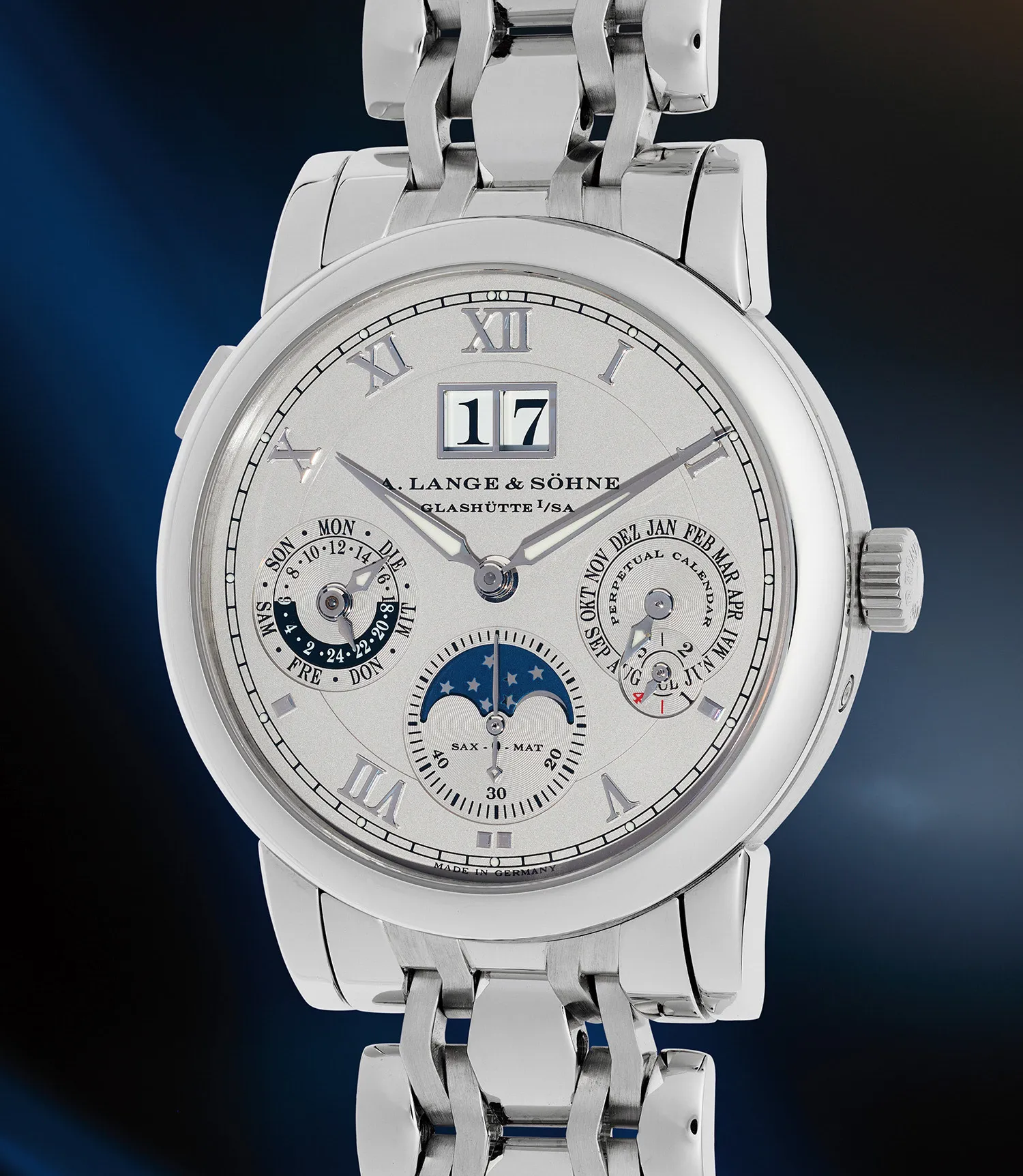 A. Lange & Söhne Langematik Perpetual 310.025F 38.5mm Platinum Silver