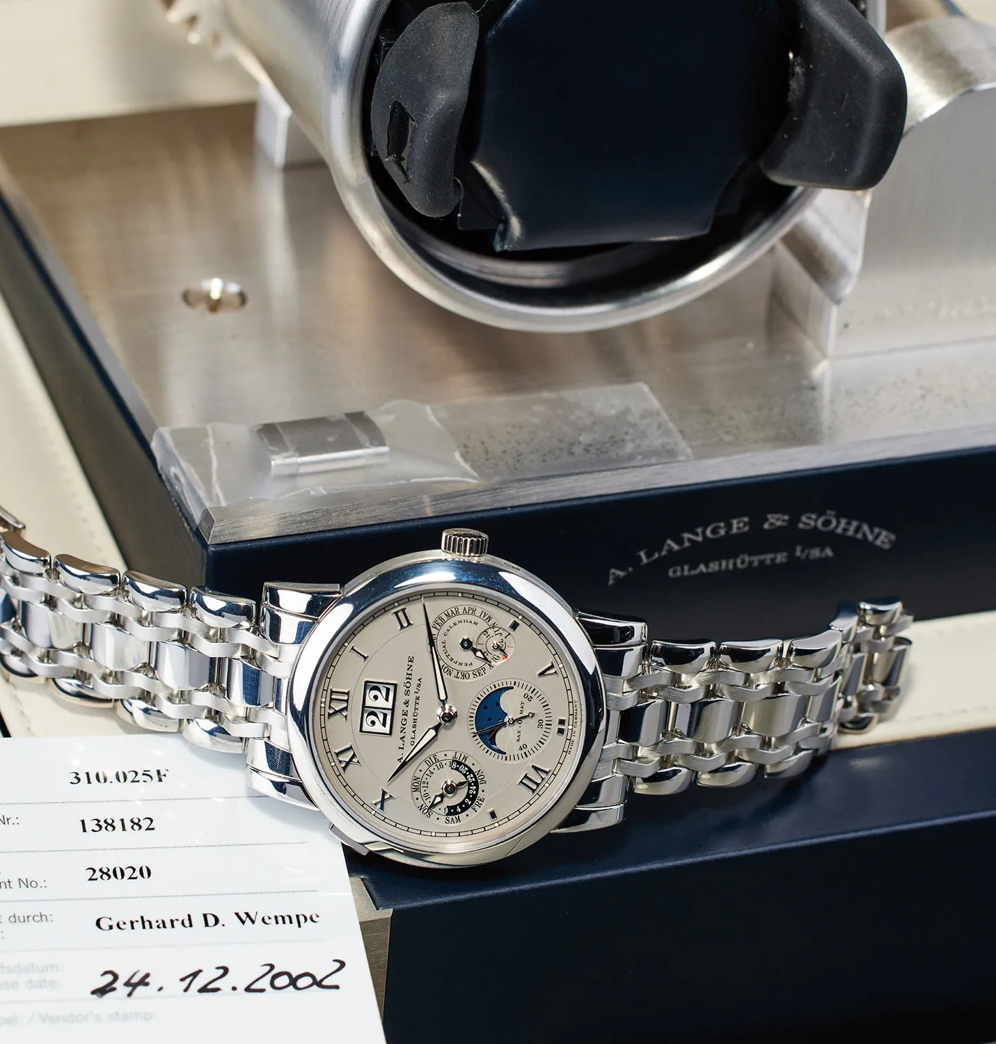 A. Lange & Söhne Langematik Perpetual 310.025F 38.5mm Platinum Silver 1