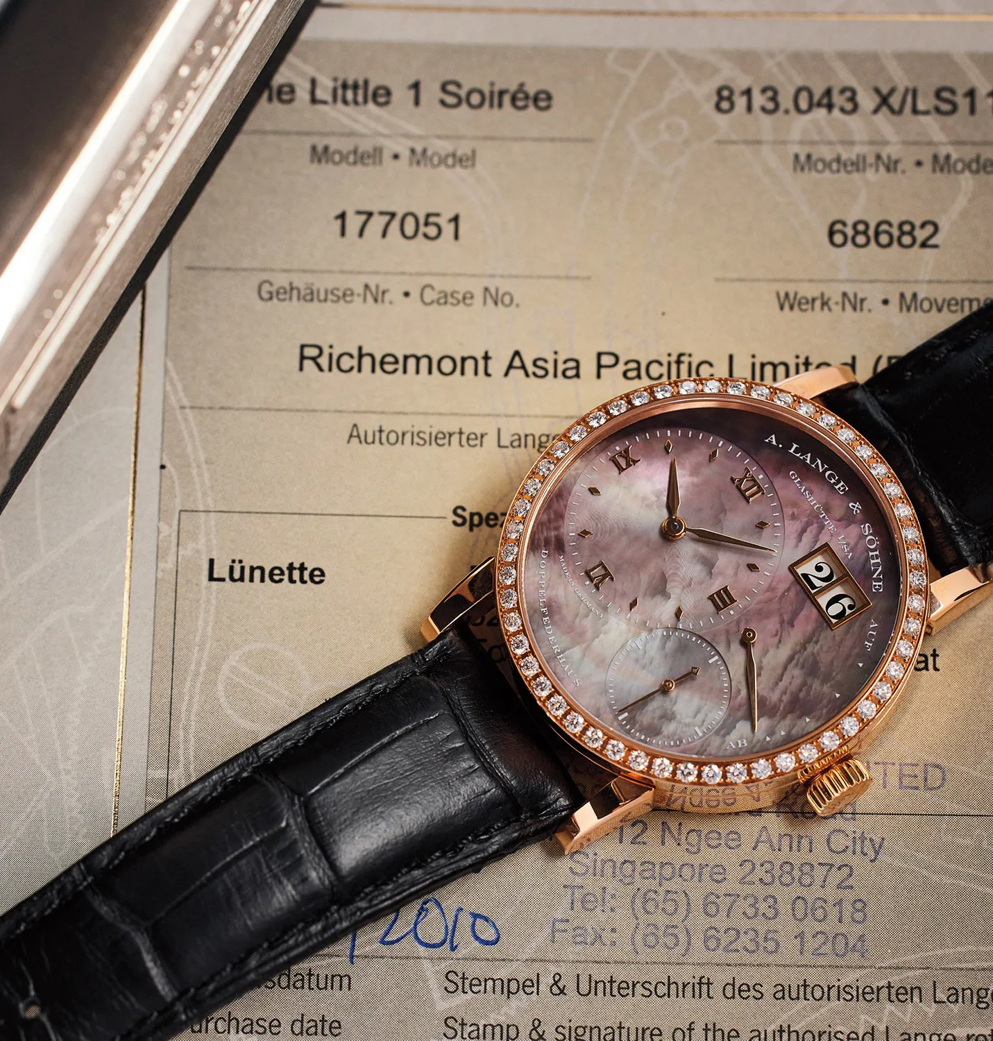 A. Lange & Söhne Little Lange 1 813.043 36.1mm Rose gold Black 1