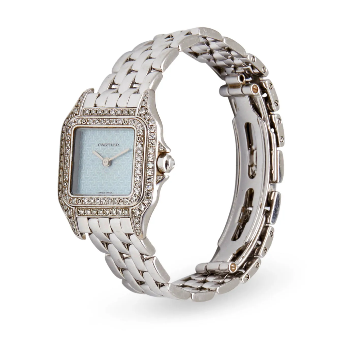 Cartier Panthère 1660 20mm White gold and Diamond Turquoise 3